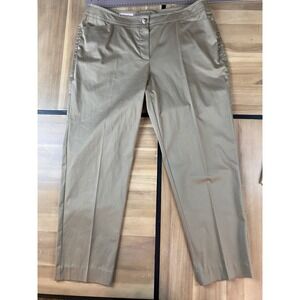 Laurel Women S Khaki Beige Straight Leg Pants Dress Trousers Size 14